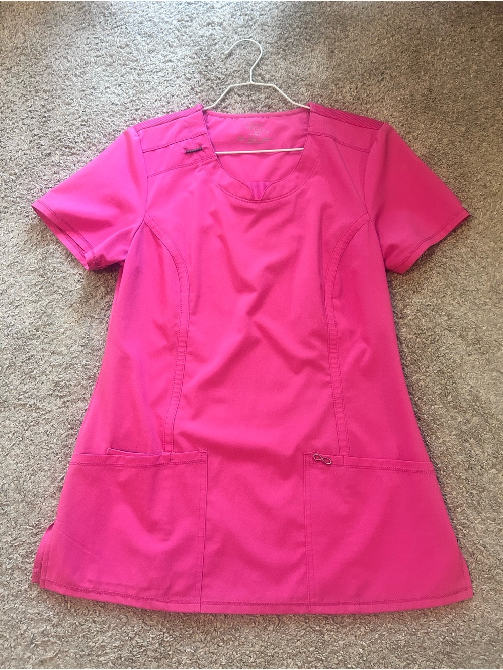 Women's Hot Pink Scrub top